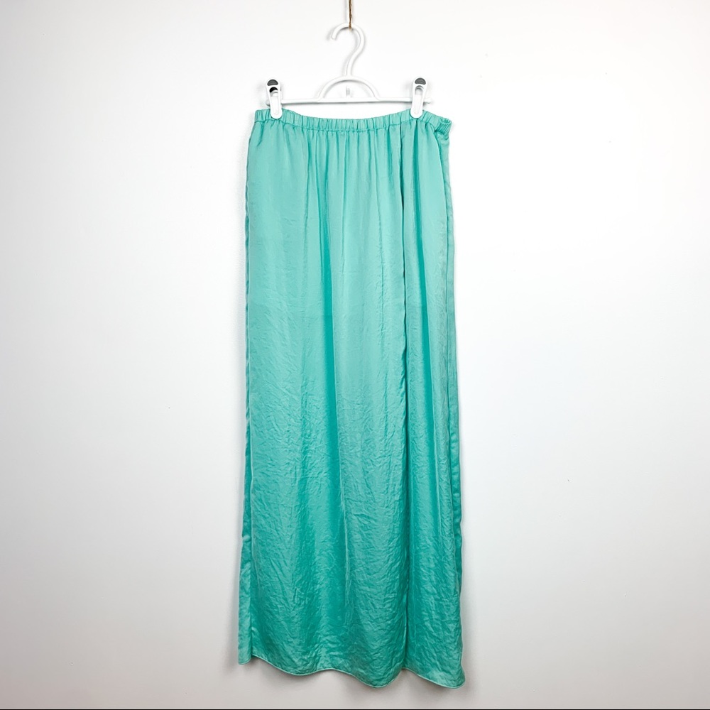 Flowy, silky, mermaid maxi skirt by Zara in a gorgeous aqua blue